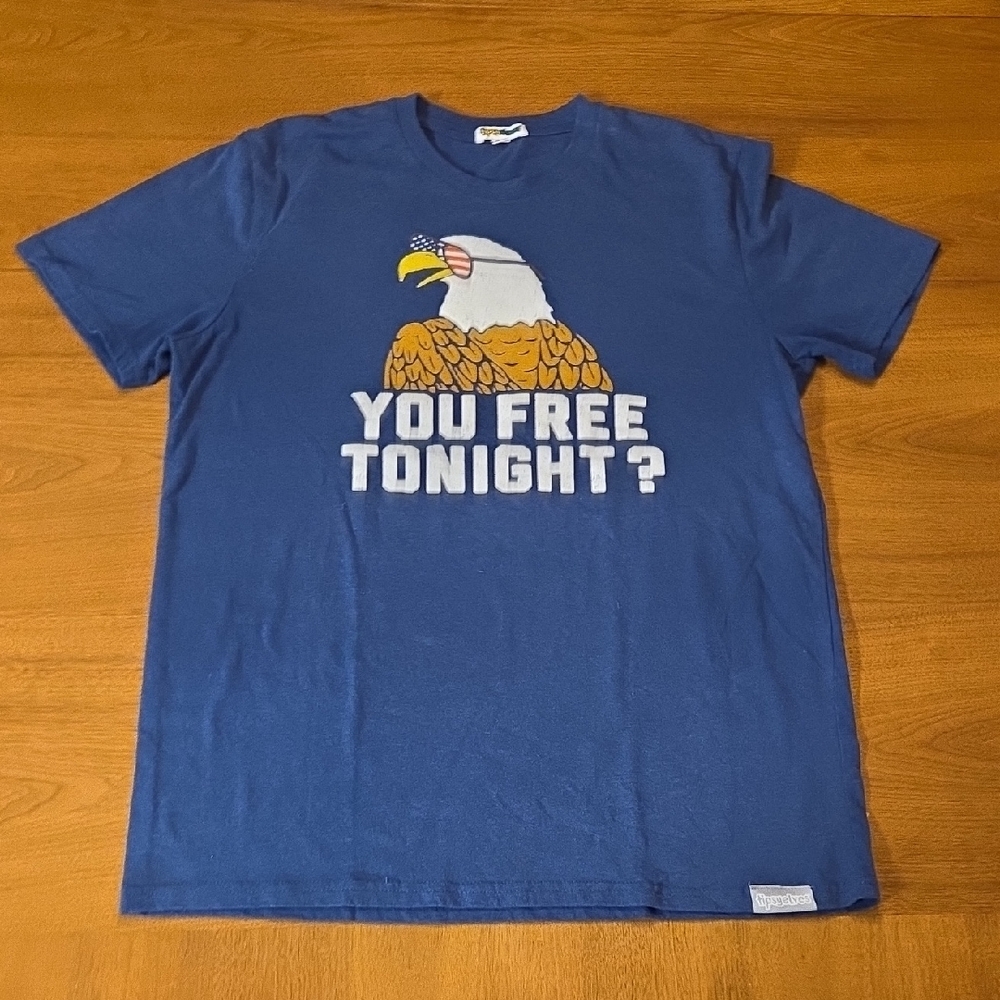 Tipsyelves You Free Tonight? Patriotic Tee Large